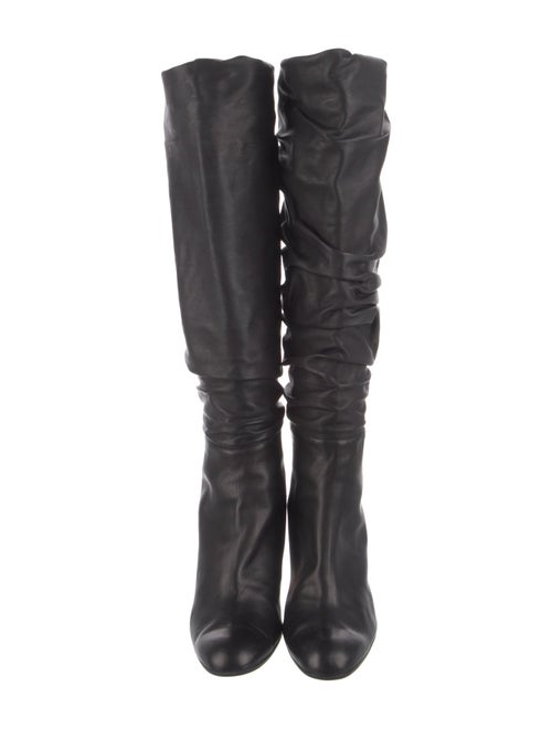 Manolo Blahnik Leather Slouch Boots