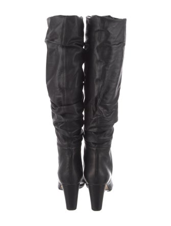 Manolo Blahnik Leather Slouch Boots