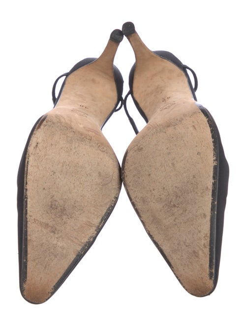 Manolo Blahnik Satin D'Orsay Pumps