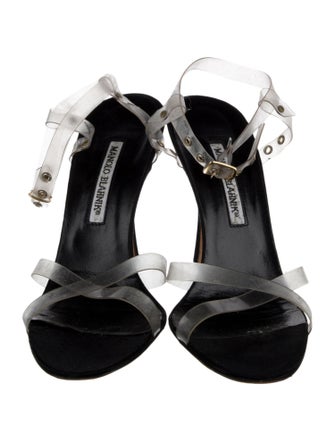 Manolo Blahnik PVC Animal Print Sandals