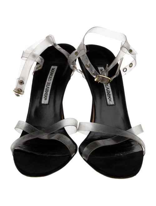 Manolo Blahnik PVC Animal Print Sandals