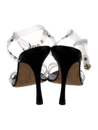 Manolo Blahnik PVC Animal Print Sandals