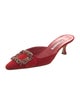 Manolo Blahnik Suede Mules