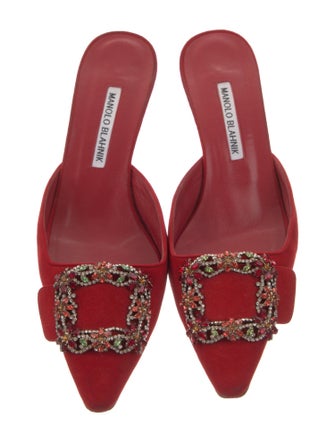 Manolo Blahnik Suede Mules