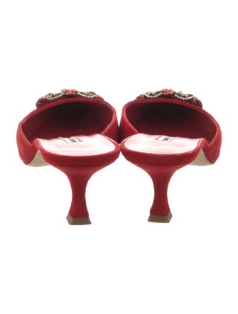 Manolo Blahnik Suede Mules