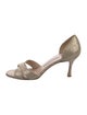 Manolo Blahnik Suede Crystal Embellishments D'Orsay Pumps