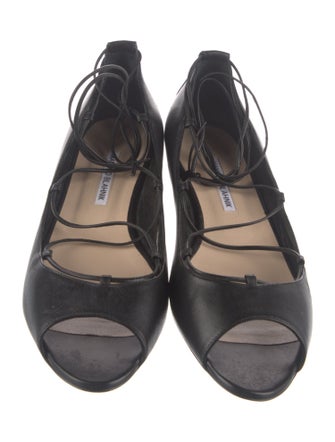 Manolo Blahnik Leather Flats