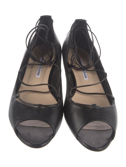 Manolo Blahnik Leather Flats