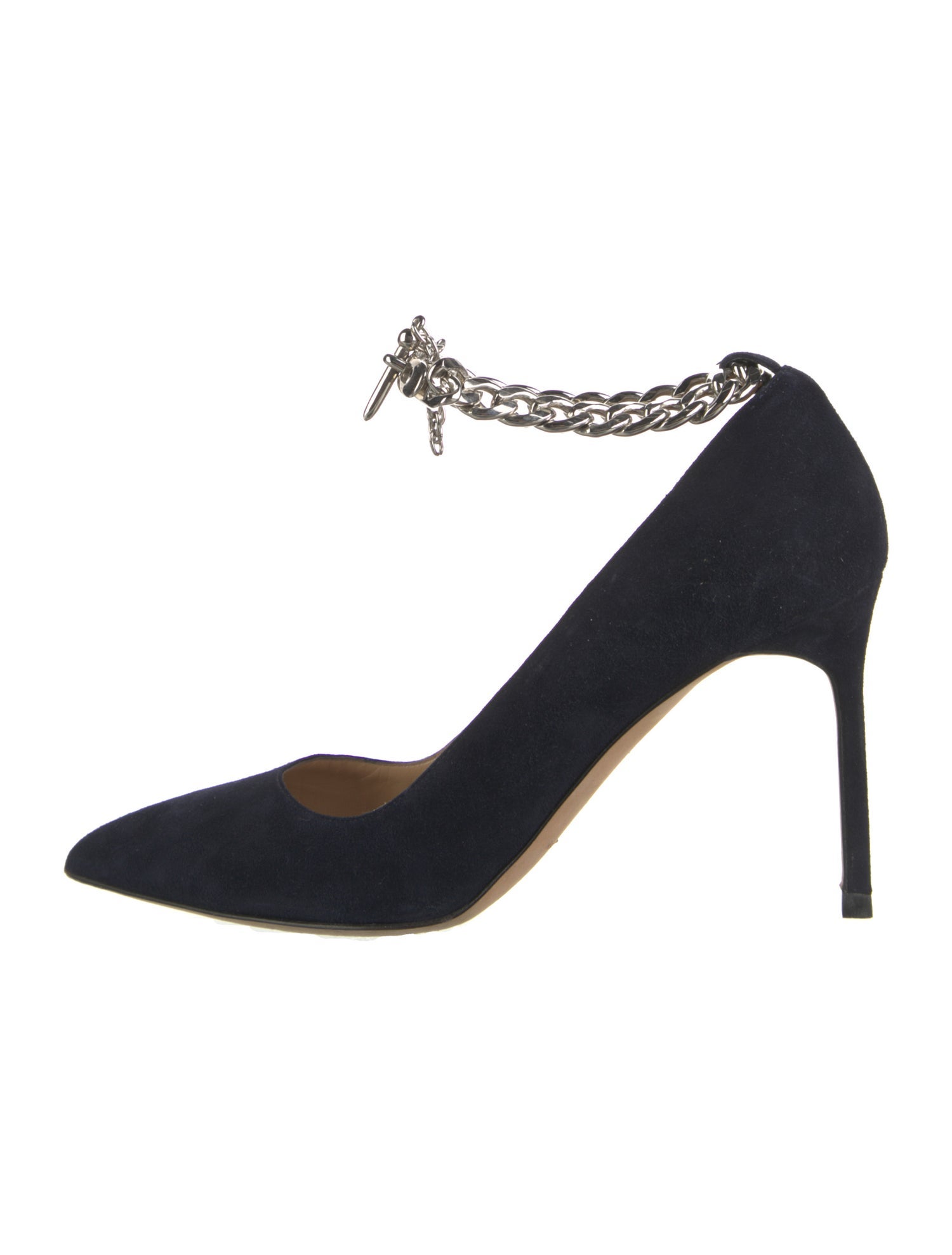 Manolo Blahnik Suede D'Orsay Pumps