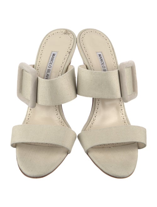 Manolo Blahnik Suede Slides