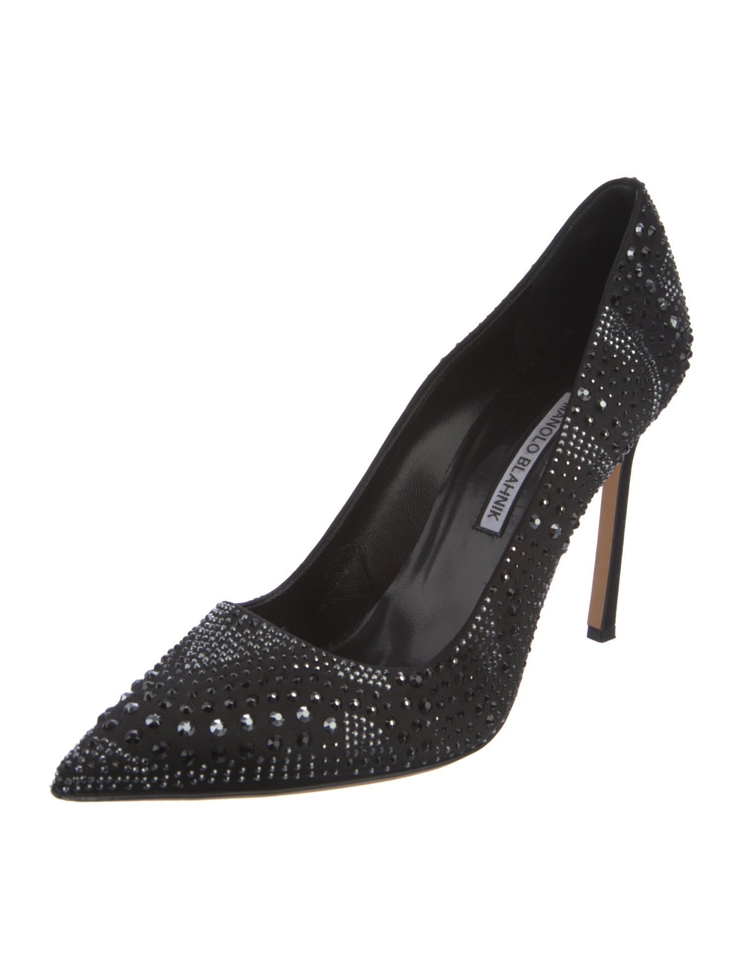 Manolo Blahnik Leather Studded Accents Pumps
