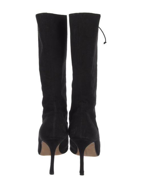 Manolo Blahnik Suede Lace-Up Boots