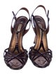 Manolo Blahnik Patent Leather T-Strap Sandals
