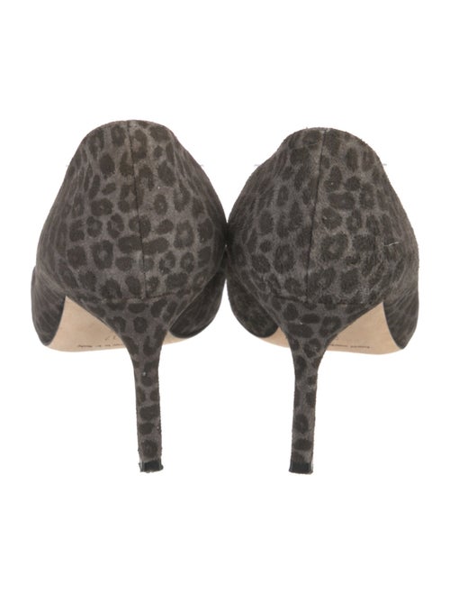 Manolo Blahnik Suede Printed Pumps