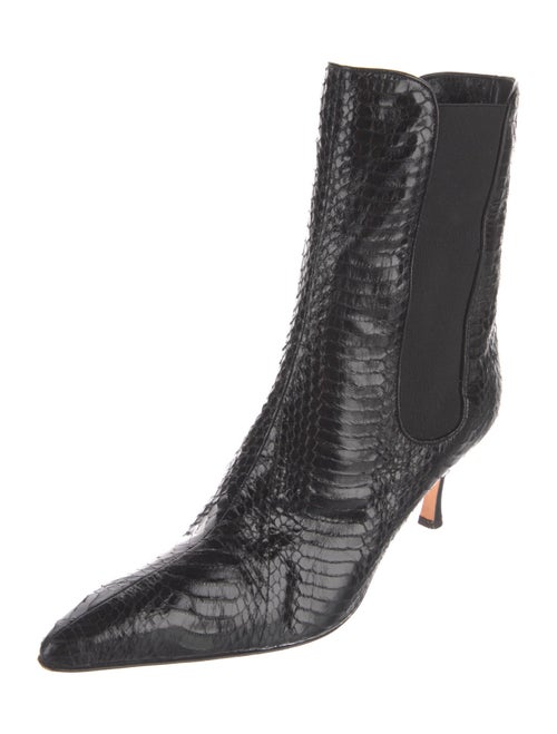 Manolo Blahnik Snakeskin Chelsea Boots