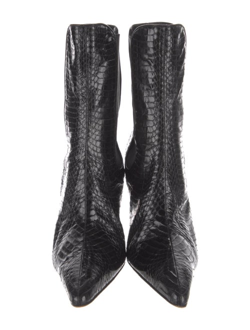 Manolo Blahnik Snakeskin Chelsea Boots