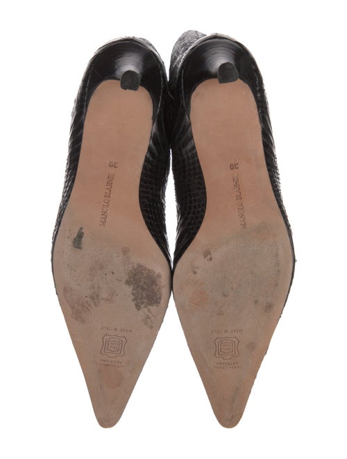 Manolo Blahnik Snakeskin Chelsea Boots