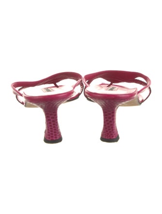 Manolo Blahnik Leather Slides