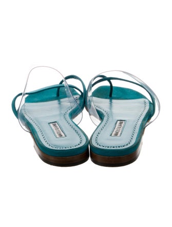 Manolo Blahnik Suede Slides