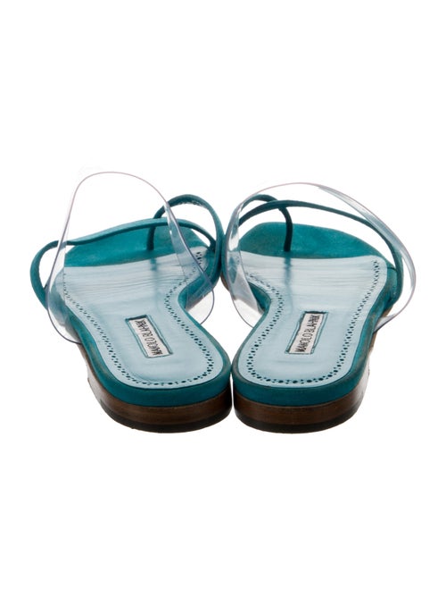 Manolo Blahnik Suede Slides