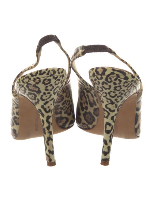 Manolo Blahnik Suede Animal Print Slingback Pumps