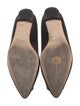 Manolo Blahnik Satin Crystal Embellishments Ballet Flats