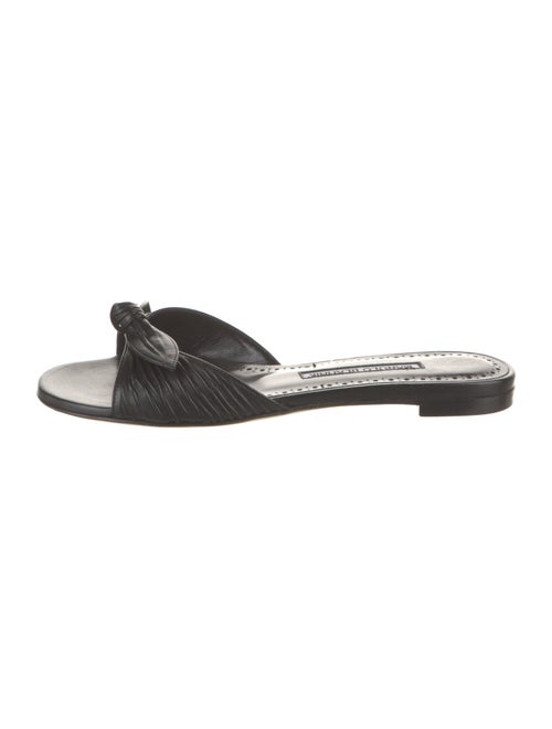 Manolo Blahnik Leather Slides