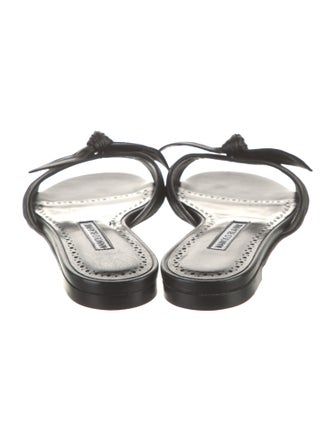 Manolo Blahnik Leather Slides