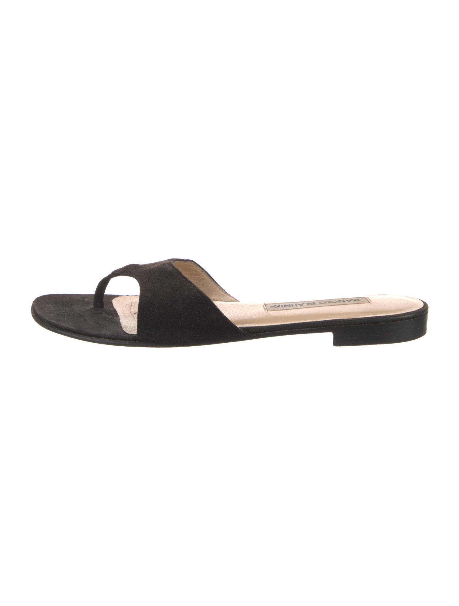 Manolo Blahnik Suede Slides