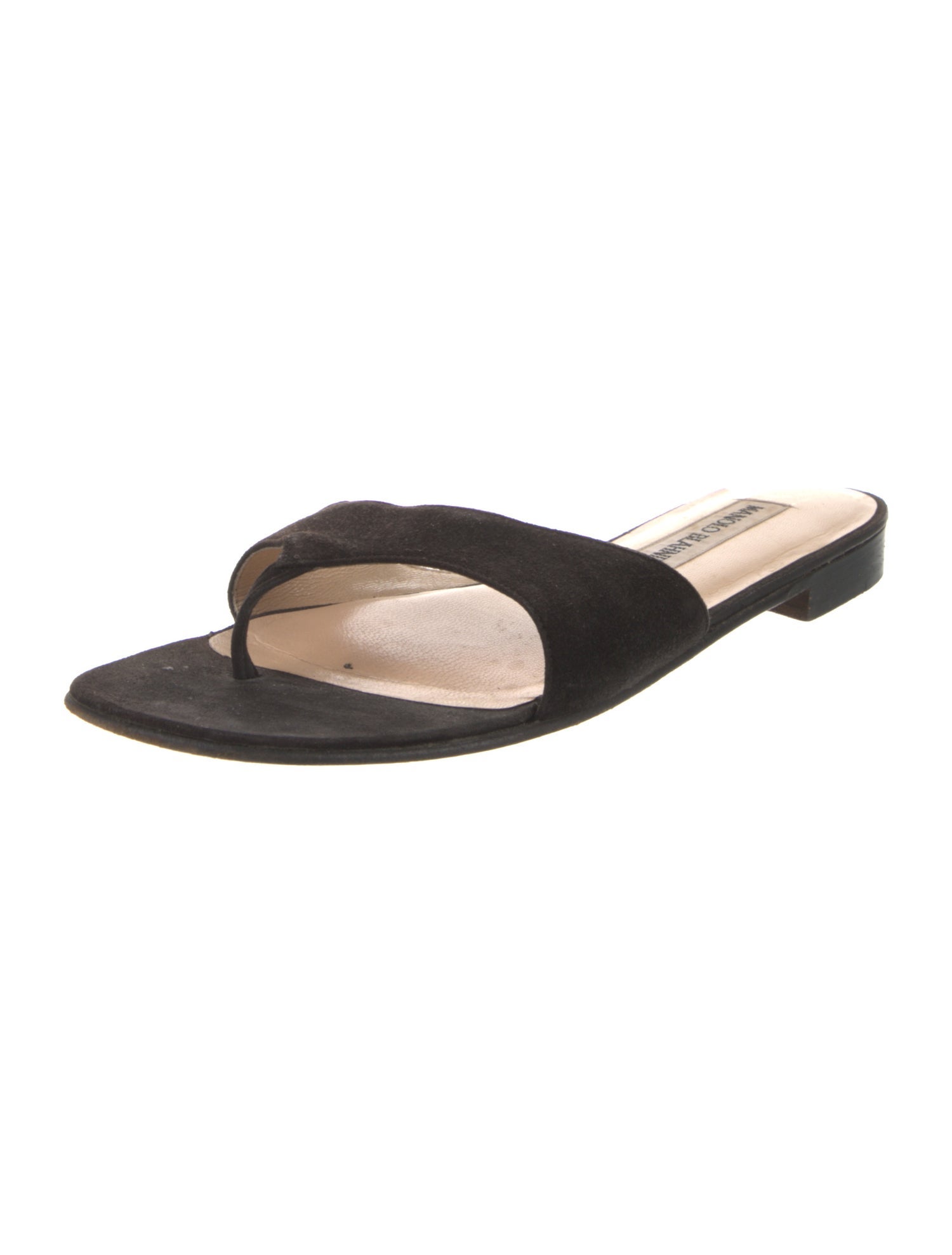 Manolo Blahnik Suede Slides