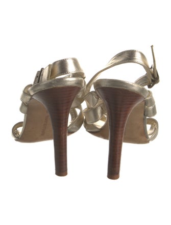 Manolo Blahnik Leather Slingback Sandals