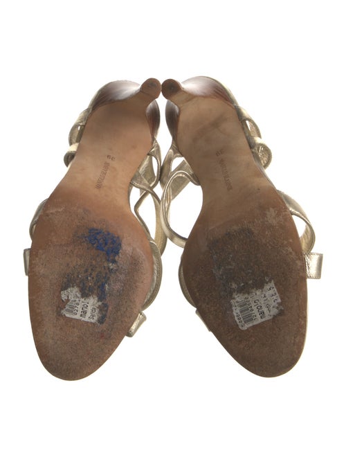 Manolo Blahnik Leather Slingback Sandals