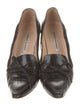 Manolo Blahnik Leather Bow Accents Pumps