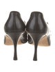 Manolo Blahnik Leather Bow Accents Pumps