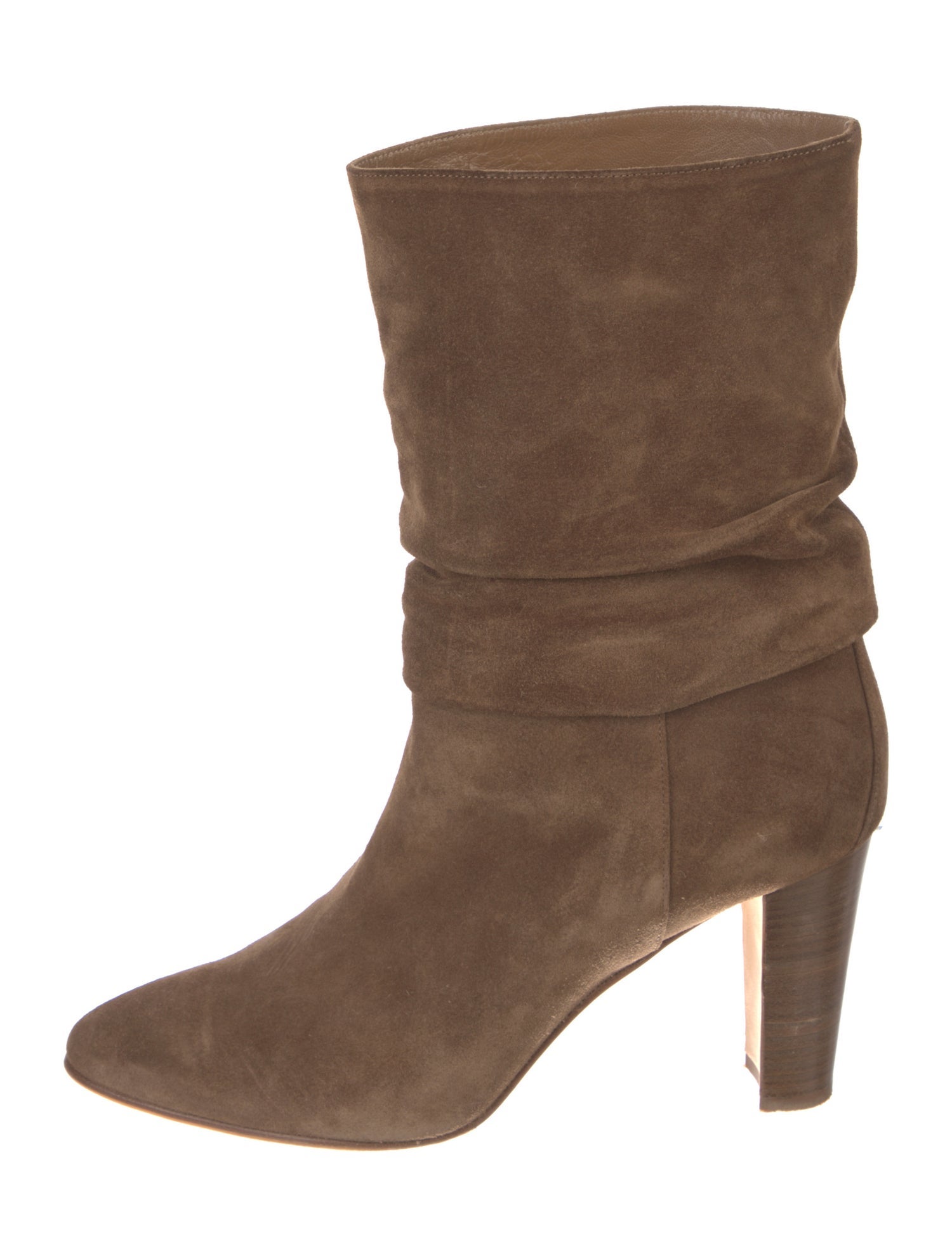 Manolo Blahnik Suede Slouch Boots