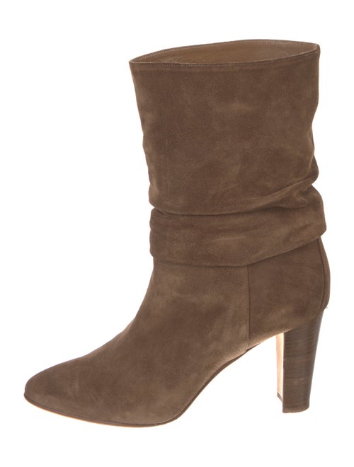 Manolo Blahnik Suede Slouch Boots