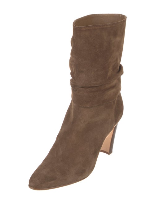 Manolo Blahnik Suede Slouch Boots