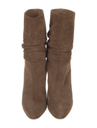 Manolo Blahnik Suede Slouch Boots