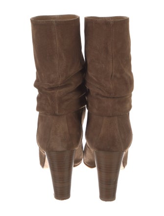 Manolo Blahnik Suede Slouch Boots