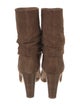 Manolo Blahnik Suede Slouch Boots
