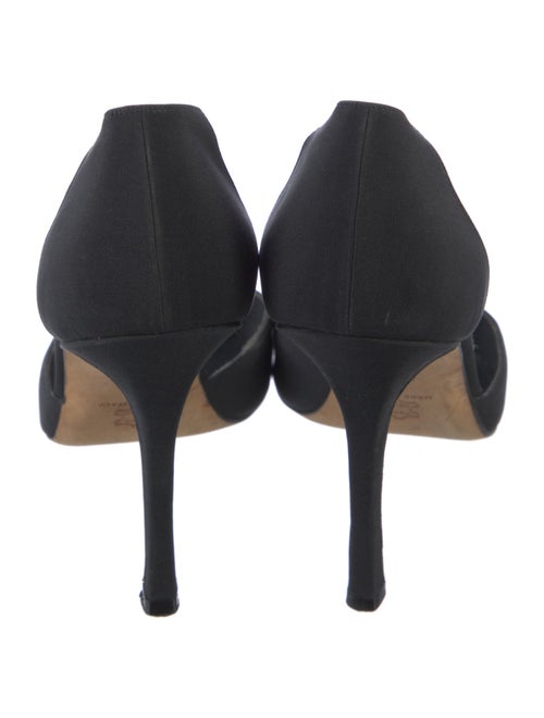 Manolo Blahnik Satin D'Orsay Pumps
