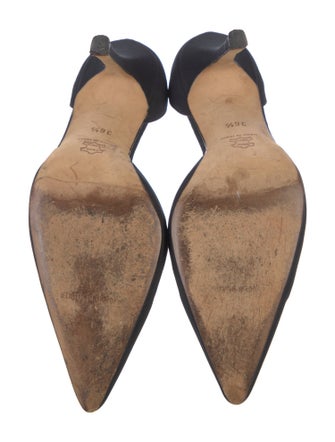 Manolo Blahnik Satin D'Orsay Pumps