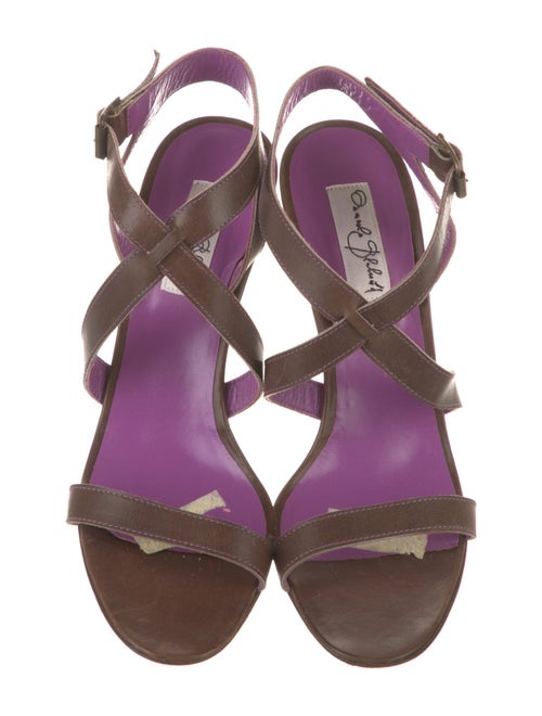 Manolo Blahnik Leather Slingback Sandals
