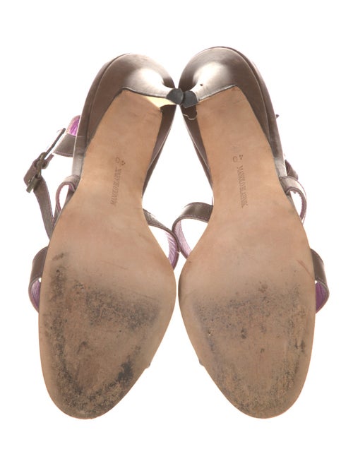Manolo Blahnik Leather Slingback Sandals