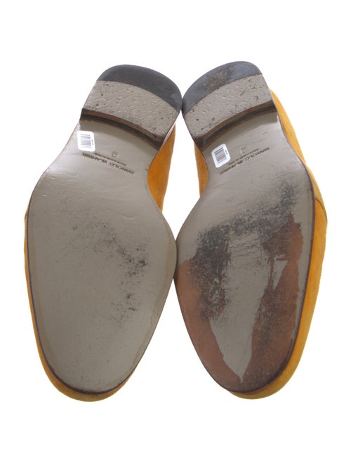 Manolo Blahnik Velvet Crystal Embellishments Loafers