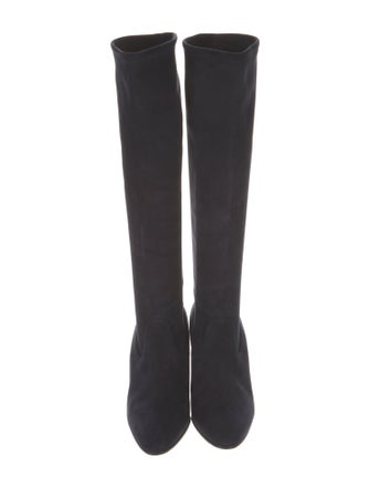 Manolo Blahnik Suede Sock Boots