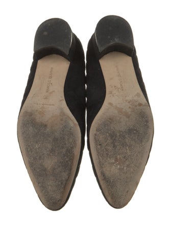 Manolo Blahnik Quilted Pattern Suede Pumps