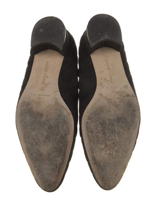 Manolo Blahnik Quilted Pattern Suede Pumps