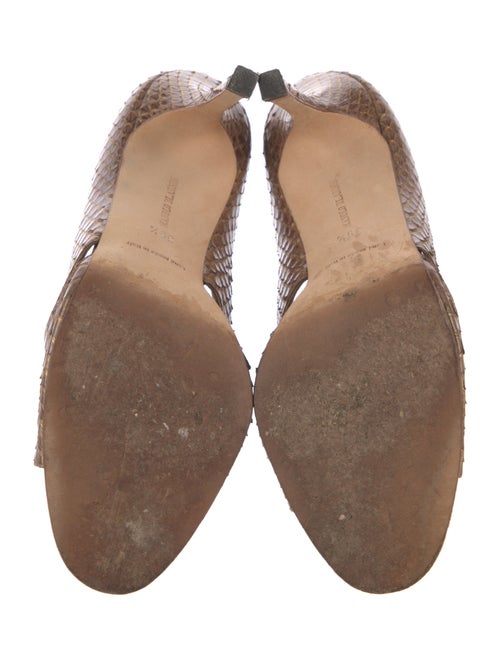 Manolo Blahnik Snakeskin Animal Print Sandals