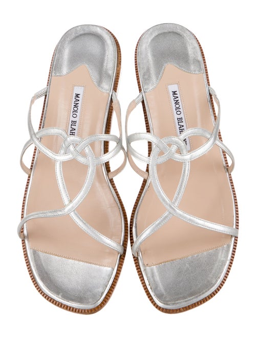 Manolo Blahnik Leather Slides